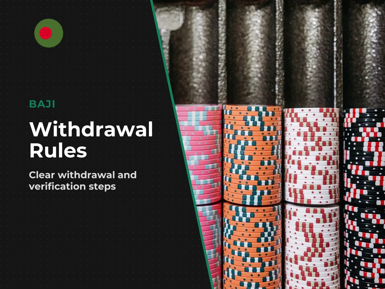 Withdrawal conditions. Payouts require completed KYC