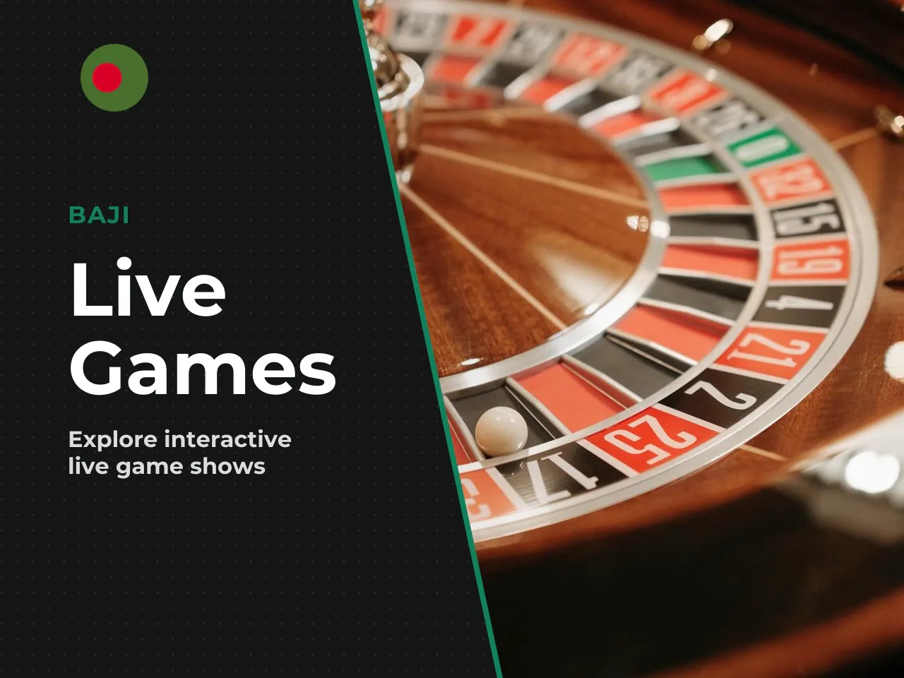 Alternative live shows on Baji Casino