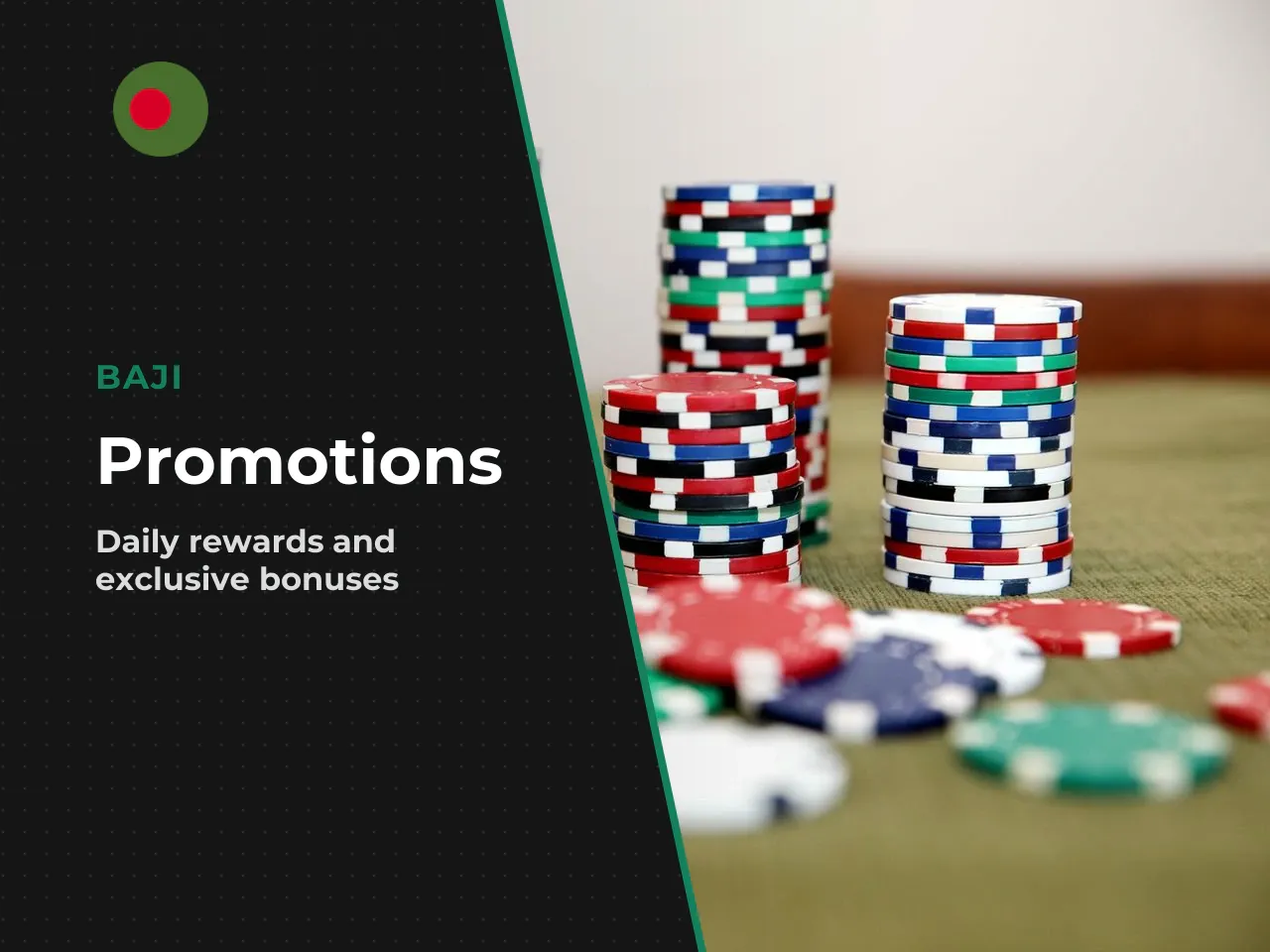 Deposit bonus, cashback and other Baji